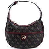 Silver & Polo Silver Polo SP1194 Kadın Omuz Çantası Monogram Kahve Sarı-Bordo