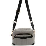 Silver & Polo Silver Polo SP1201 Kadın Çapraz Çanta Hasır Siyah Beyaz-Siyah