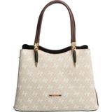Silver & Polo Silver Polo SP1205 Kadın El Çantası Monogram Taş-Kahve