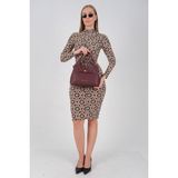 Silver & Polo Silver Polo SP1240 Kadın Omuz Çantası Mini Rolax Bordo-Bordo