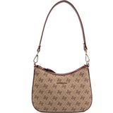Silver & Polo Silver Polo SP1259 Kadın Omuz Çantası Monogram Koyu Bej-Bordo