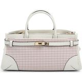 Silver & Polo Silver Polo SP1260 Kadın El Çantası Kaz Ayağı Ekose Bordo-Kemik