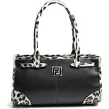 Silver & Polo Silver Polo SP1261 Kadın El Çantası Düz Siyah-Leopar Gri