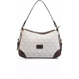 Silver & Polo Silver Polo SP1269 Kadın Omuz Çantası Monogram Taş-Kahve