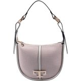 Silver & Polo Silver Polo SP1270 Kadın Omuz Çantası Kaz Ayağı Ekose Bordo-Kemik
