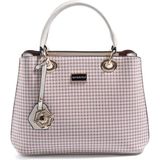 Silver & Polo Silver Polo SP1272 Kadın El Çantası Kaz Ayağı Ekose Bordo-Kemik