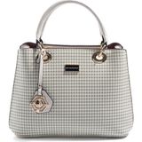 Silver & Polo Silver Polo SP1272 Kadın El Çantası Kaz Ayağı Ekose Yeşil-Kemik