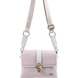 Silver & Polo Silver Polo SP1275 Kadın Çapraz Çanta Kaz Ayağı Ekose Bordo-Kemik