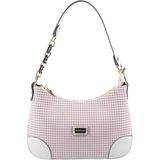 Silver & Polo Silver Polo SP1277 Kadın Omuz Çantası Kaz Ayağı Ekose Bordo-Kemik
