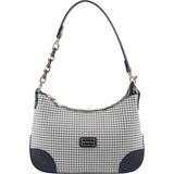 Silver & Polo Silver Polo SP1277 Kadın Omuz Çantası Kaz Ayağı Ekose Siyah-Siyah