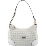 Silver & Polo Silver Polo SP1277 Kadın Omuz Çantası Kaz Ayağı Ekose Yeşil-Kemik