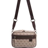 Silver & Polo Silver Polo SP1280 Kadın Çapraz Çanta Monogram Koyu Bej-Kahve