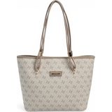 Silver & Polo Silver Polo SP1282 Kadın Omuz Çantası Monogram Bej-Kum
