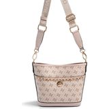Silver & Polo Silver Polo SP1284 Kadın Omuz Çantası Monogram Pembe-Pudra
