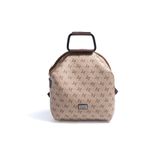 Silver & Polo Silver Polo SP771 Kadın Sırt Çantası Monogram Koyu Bej-Kahve