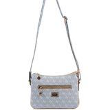 Silver & Polo Silver Polo SP818 Kadın Çapraz Çanta Monogram Mavi-Ten