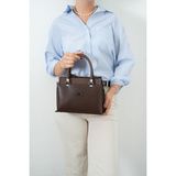 Silver & Polo Silver Polo SP826 Kadın El Çantası Düz Kahve-Kahve - Kahverengi