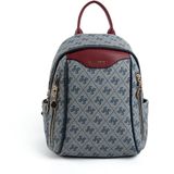Silver & Polo Silver Polo SP906 Kadın Sırt Çantası Monogram Gri-Laci-Bordo
