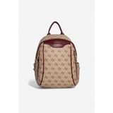 Silver & Polo Silver Polo SP906 Kadın Sırt Çantası Monogram Koyu Bej-Bordo