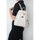 Silver & Polo Silver Polo SP926 Kadın Sırt Çantası Monogram Bej-Kum