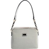 Silver & Polo Silver Polo SP937 Kadın Omuz Çantası Kaz Ayağı Ekose Yeşil-Kemik