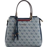 Silver & Polo Silver Polo SP969 Kadın El Çantası Monogram Gri-Laci-Bordo