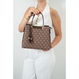 Silver & Polo Silver Polo SP969 Kadın El Çantası Monogram Kahve-Kahve