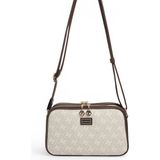 Silver & Polo Silver Polo Taş - Kahve Monogram Kadın Çapraz Çanta SP899