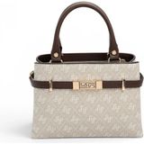 Silver & Polo Silver Polo Taş - Kahve Monogram Kadın El Çantası SP1149