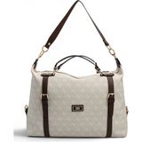 Silver & Polo Silver Polo Taş - Kahve Monogram Kadın Seyahat Çantası SP1064