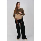 Silver & Polo Silver Polo Vizon - Camel Saten Kadın El Çantası SP1217