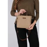 Silver & Polo Silver Polo Vizon - Camel Saten Kadın El Çantası SP1225