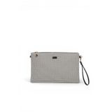 Silver Polo Siyah - Siyah Kaz Ayağı Ekose Kadın Portföy ve Clutch El Çantası SP1034