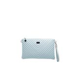 Silver Polo SP1034 Kadın Portföy Clutch Çanta, Çıkartmalı Desen, Crash Mavi