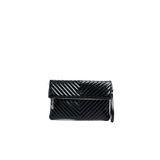 Silver Polo SP1134 Kadın Portföy Clutch Çanta, Crash Kırışık Siyah