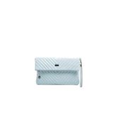 Silver Polo SP1134 Kadın Portföy Clutch Çanta, Kapitone, Crash Mavi