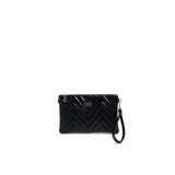Silver Polo SP1250 Kadın Portföy Clutch Çanta, Crash Kırışık Siyah