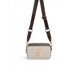 Silver Polo Taş - Kahve Monogram Kadın Çapraz Çanta SP1078
