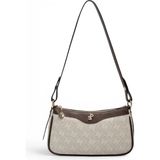 Silver Polo Taş - Kahve Monogram Kadın Çapraz Çanta SP1274