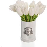 Silver Rozet Lale Beyaz