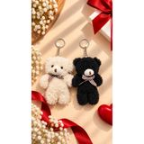 Silver Seasons 2'li Peluş Ayıcık Anahtarlık Seti – Siyah & Beyaz Sevimli Hediye