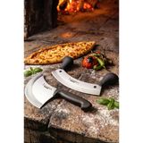 Silver Serisi 2 Li Mutfak Bıçağı Börek Pizza Bıçağı Pide Salata Kıyma Mutfak Bıçak Siyah Sap ( Mft-460)