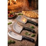 Silver Serisi 3 Lü Mutfak Bıçağı Pizza Börek Bıçağı Tavuk Kıyma Satırı Pide Salata Mutfak Bıçak Siyah Sap ( Mft-927)