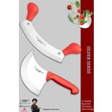 Silver Serisi Mutfak Bıçak Börek Pizza Pide Bıçağı Kıyma Bıçağı 2 Li Set (Mft-460)