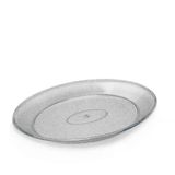Silver Simli Büyük Kayık Tabak Sunum & Servis Tabağı - 26,5 x 39,5 cm