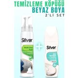 Silver Spor Ayakkabı Deri ve Kumaş Temizleme Köpüğü + Güçlendirilmiş Ultra Beyaz Spor Ayakkabı Boyası 2li Set