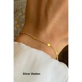 Silver Station Altın Kaplama 925 Ayar Gümüş Bileklik - Pullu Gold Zincir Modeli 15-16-17-18-19-20 cm