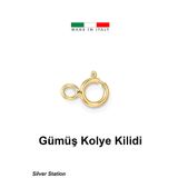 Silver Station İtalyan Altın Renk Gümüş Kolye Kilidi, Bileklik Kilidi, Kilit, Kanca, Kapama, Klips
