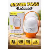 Silver Toss St-5660 Büyük Boy 40 Smd Led Acil Durum Lambası 3600 Mah Usb Şarjlı Ayarlanabilir Işık Beyaz