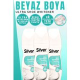 Silver X3 Etkili Güçlendirilmiş Ultra Beyaz Spor Bez Ve Kumaş Likit Ayakkabı Boyası 75 ml 3 Adet